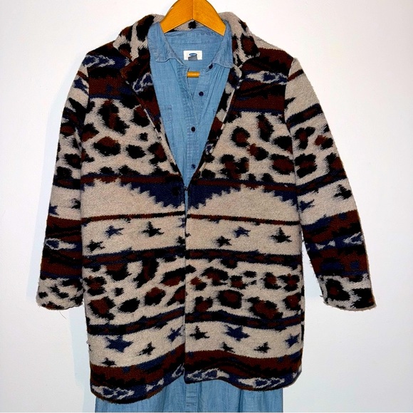 Vilagallo Cream and Brown Teddy Jacket with Cozy Texture - Medium to Large - Picture 3 of 8